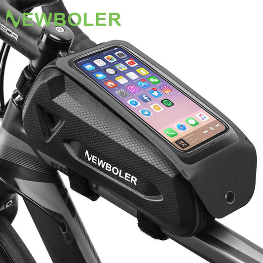 NEWBOLER Bicycle Bag Waterproof Touch Screen Cycling Bag Top Front Tube Frame MTB Road Bike Bag 7.2 Phone Case Bike Accessories - Pogo Cycles