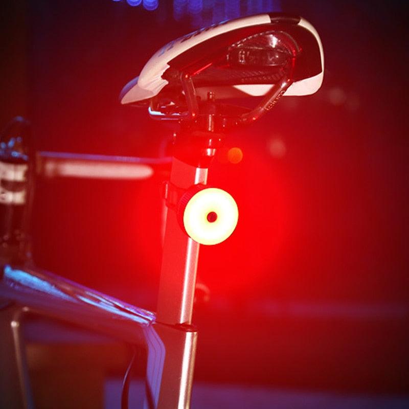 Red Led Rear Light Bicycle High Visibility Rechargebale Usb Road Bike Tail Light Round Shape Multifunctional Flashing Bike Lamps - Pogo Cycles