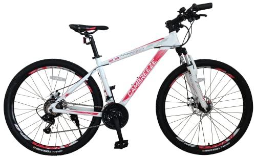 Totem Mountain Bike/Bicycles 27.5'' Wheel Lightweight Aluminium Frame 21 Speeds Shimano Disc Brake, White - Pogo Cycles