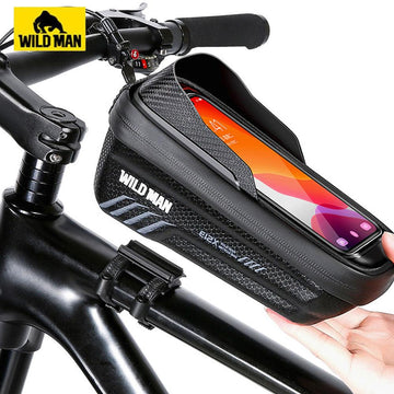 WILD MAN Rainproof Bicycle Bags Bike Handlebar Bag Top Tube Bag Cycling  Saddle Bag Cycle Tool Bag Mtb Accesorios Hard Shell